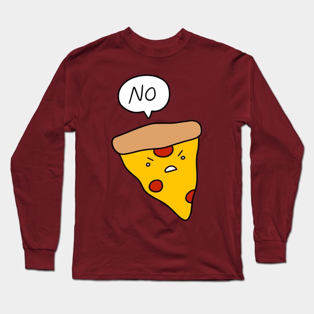 No Pizza Long Sleeve T-Shirt by saradaboru